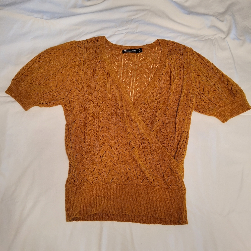 Women's Cable-Knit Short-Sleeved Jumper